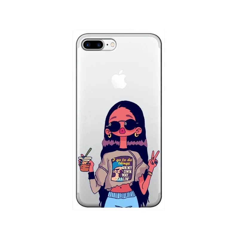 2bunz меланин Poppin Aba жесткий пластиковый чехол для телефона для iPhone X 6 7 8 plus 5 5S 11 11PRO MAX 6s XR XS Max Модный черный чехол для девочек