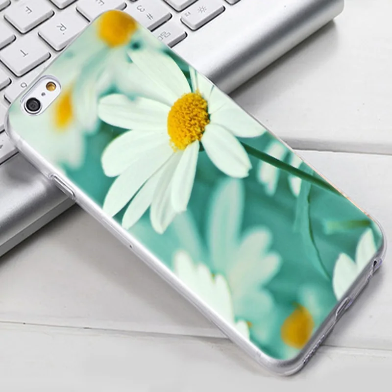 Lulumi цветок герберы цветочные телефон чехол для Apple iPhone 5/5S/6/6 s/6 S Плюс/7/плюс ТПУ