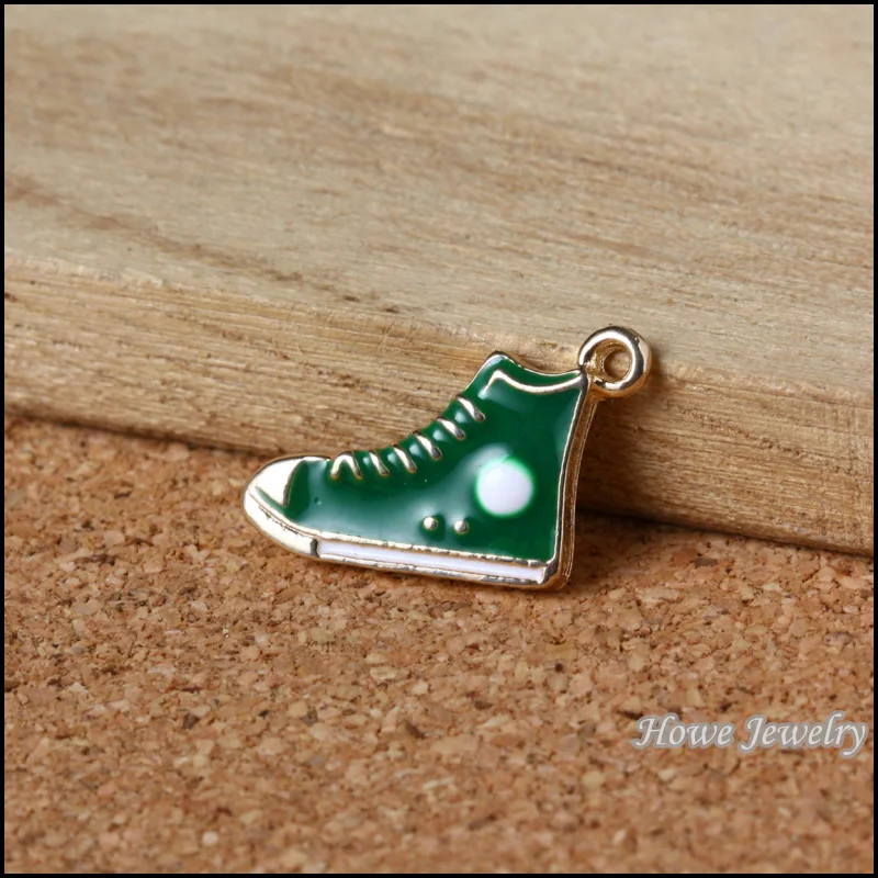 Микс 80 шт Высокое качество Ретро парусиновая обувь позолоченная Эмаль Шарм