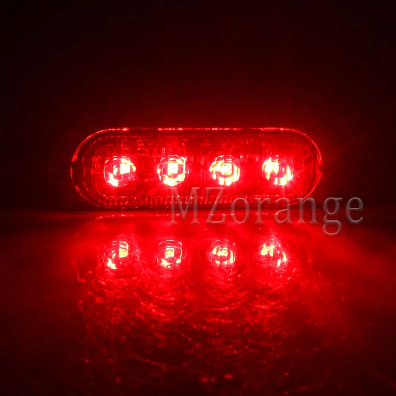 12 V-24 V 4Led мигает полиция Предупреждение светильник Strobe решетка огни мигающий светильник бар для грузовиков автомобильный проблесковый маячок Amber красные, синие движения светильник