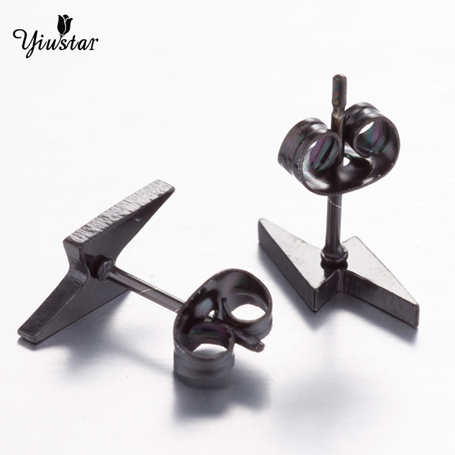 Серьги yiustar с черным освещением серьги из нержавеющей стали для женщин милые в