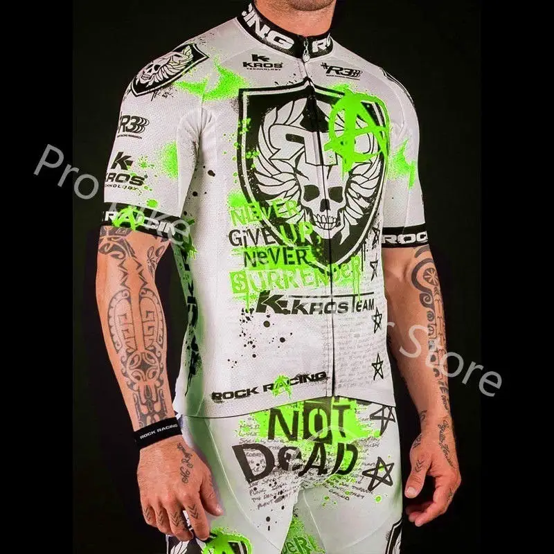 cycling jersey set C Велоспорт Джерси Pro Team Рок Гонки короткий рукав велосипед+ дышащие шорты комплект Майо Ropa Ciclismo Одежда - Цвет: cycling jersey set C