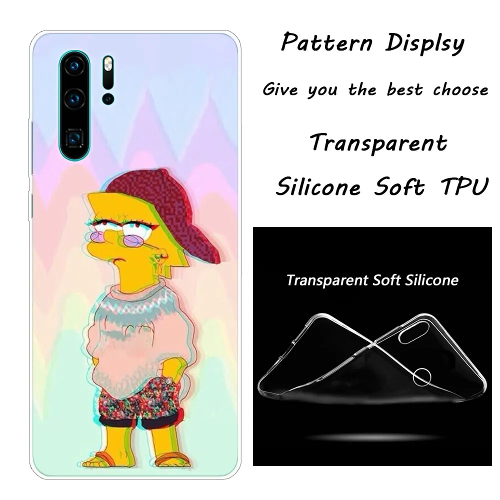 014 Горячий Los Simpsons Мягкий силиконовый чехол для телефона huawei P30 P20 Pro P10 P9 P8 Lite P Smart Z Plus NOVA 3 3i Модный чехол - Цвет: 014
