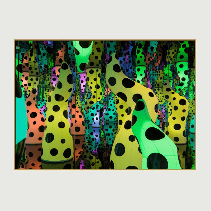 Лиловый SELFLESSLY ART Yayoi Kusama Canvas Art Red Pumpkin Printed Oil Painting On Canvas Wall Painting for Home Decor Wall Picture - Цвет: Лиловый