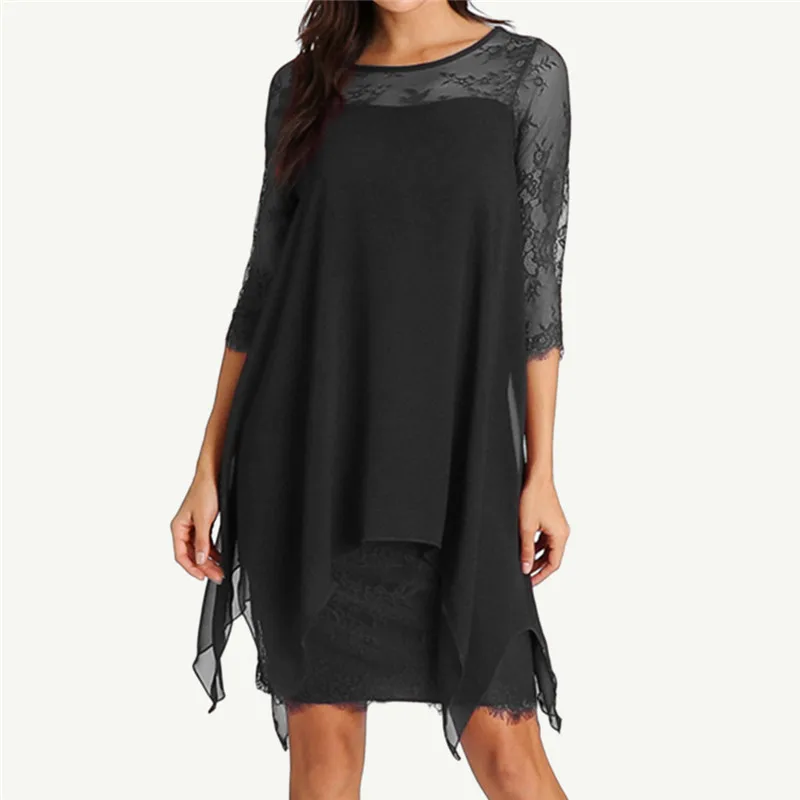 Платье JAYCOSIN женское повседневное шифоновое с рукавом три четверти|Женские