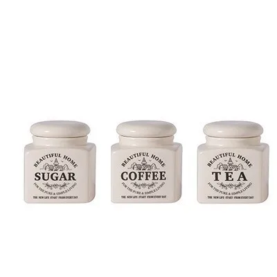 S 3 Pcs Set Tea Coffee Sugar Sealed Jars Cafe Home Storage Sauce Bottle Keeper Food Container Vial Tank Canister Sucrier En Verre - Цвет: S