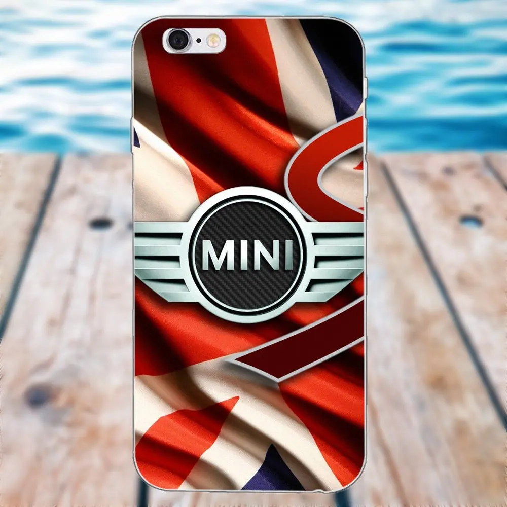Мини Cooper черные красные вдохновленные мягкие чехлы обложки для Apple iPhone 4 4s 5 5C SE 6 6 S 7 8 Plus X Galaxy большое ядро II Prime Alpha