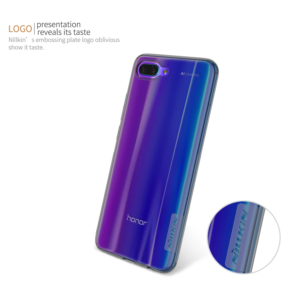 Nillkin для huawei Honor 10 силиконовый чехол ультра тонкий ТПУ задняя крышка в виде
