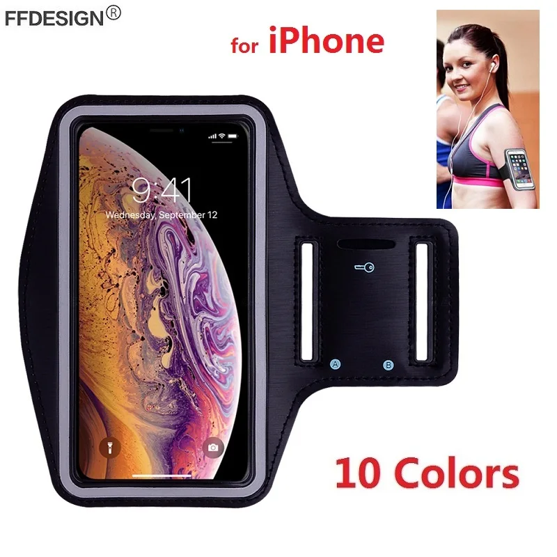 

Sports Running Bracelet Case Holder Bag for Phone Case On Hand for iPhone XR X XS Max 8 7 6 6s Plus 5 SE 5s 5C 4 4s Case Cover