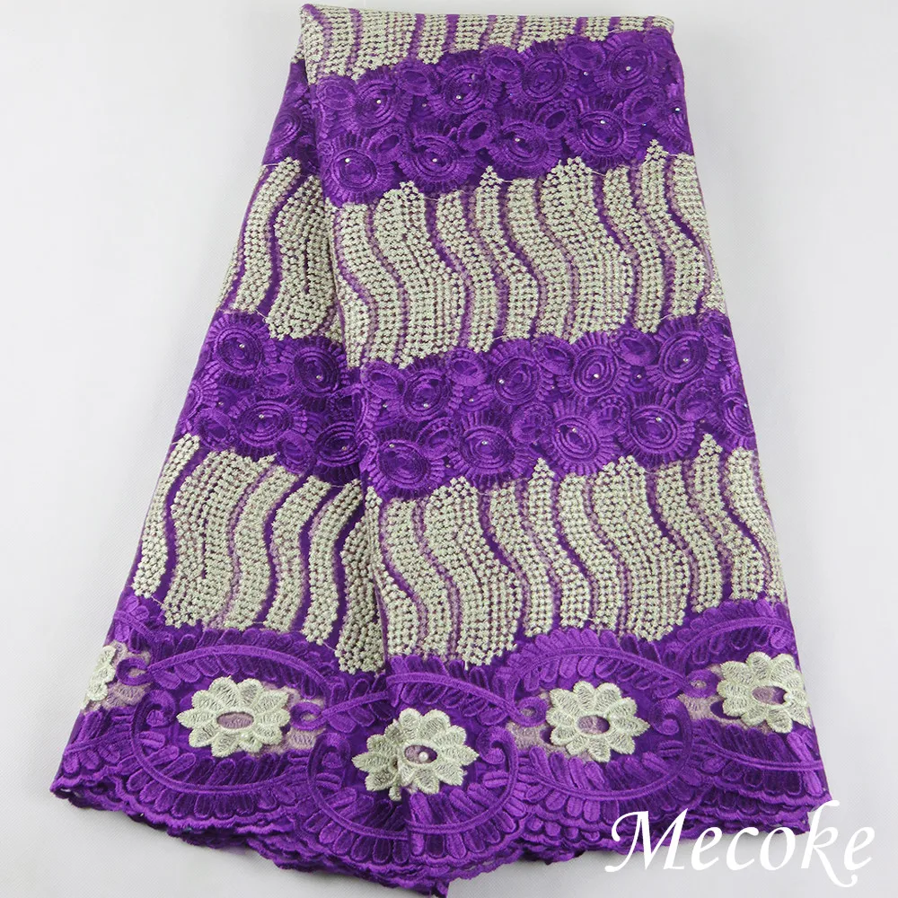 Африканская Свадебная кружевная ткань новейшая вышитая нигерийская сетчатая