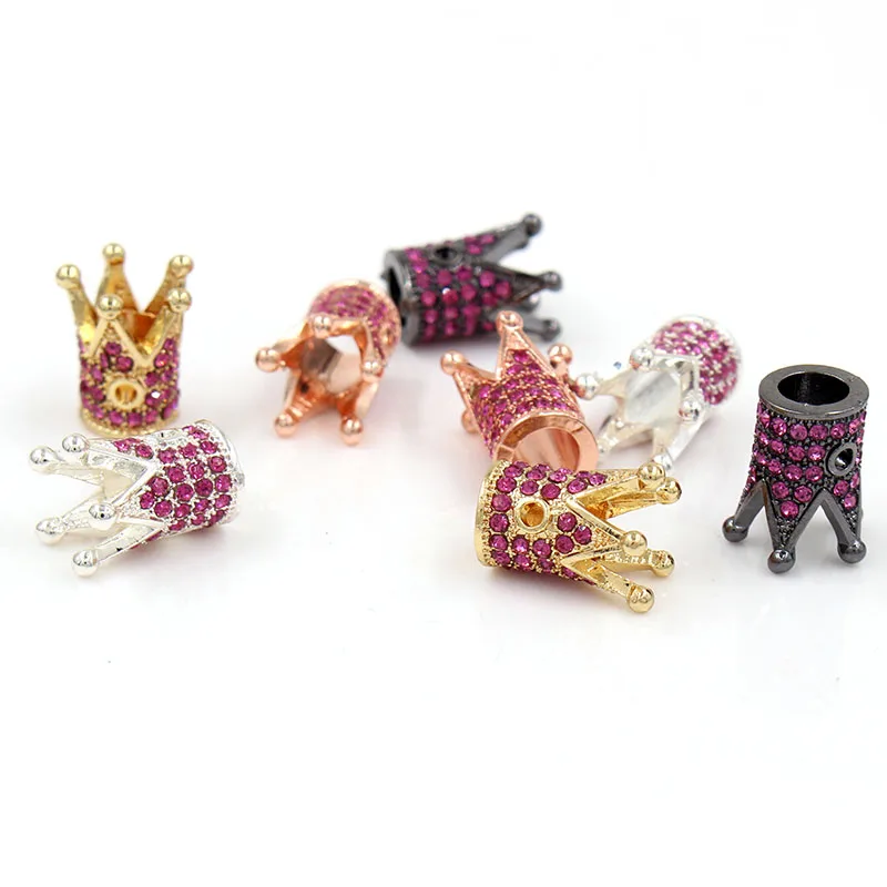 Бусины-шармы с короной и кристаллами 4 цвета 5 шт./лот | Украшения аксессуары