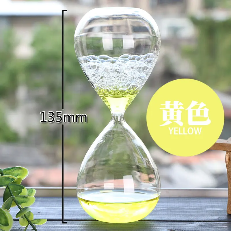 Yellow Модные жидкие капельки песочные часы таймер подсчета времени песочные часы декоративные песочные часы украшения дома SL-QP - Цвет: Yellow