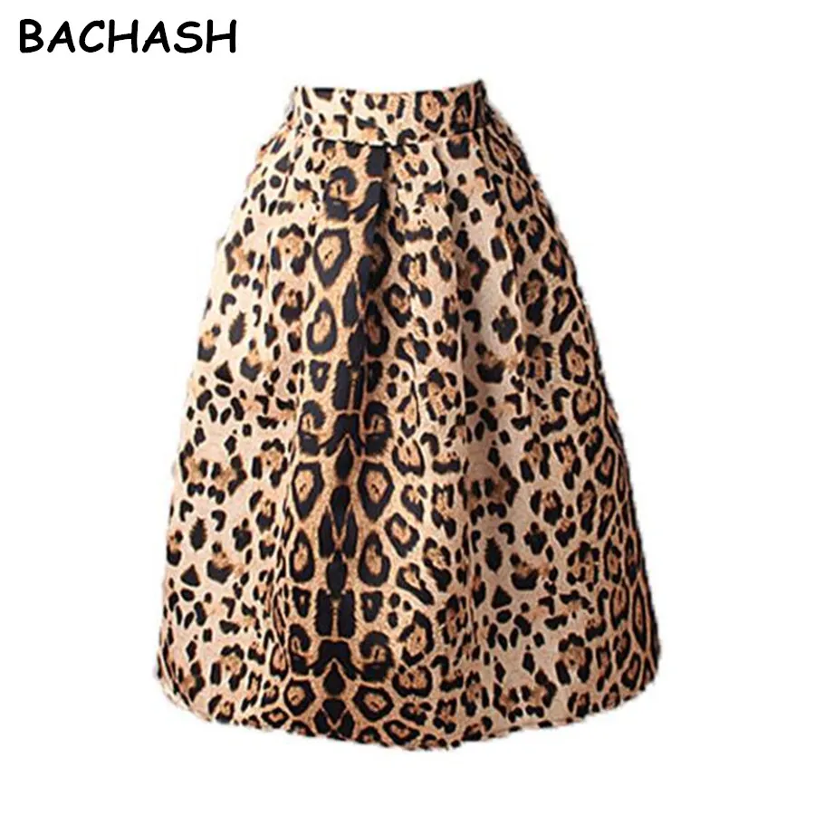 Женская атласная юбка с леопардовым принтом завышенной талией|skirts size|tutu miditutu midi