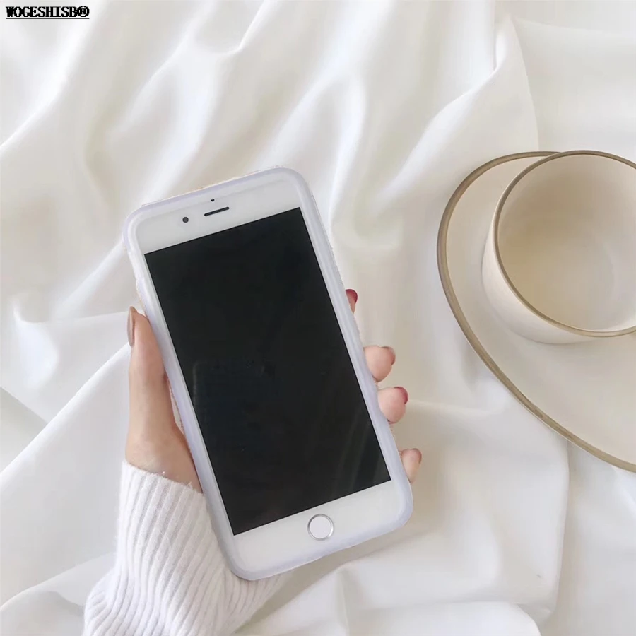 Искусственный Мех животных чехол для iPhone 7 кошка жираф кролик Банни Кони плюшевая повязка для волос Силиконовый ТПУ чехол для iPhone 6 6S 7 8 Plus