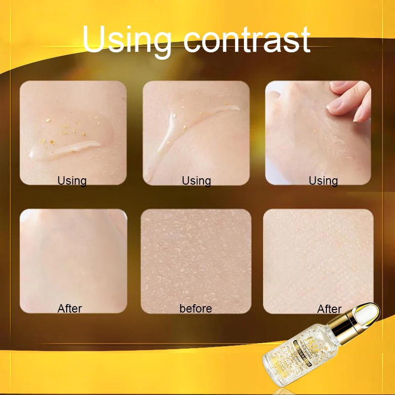 Уход за кожей чистого 24K Золотая фольга экстракт крем для лица дневной против