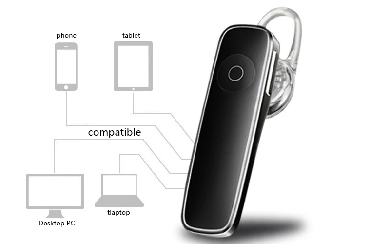 Bluetooth-наушник на одно ухо, беспроводные наушники, мини наушники, гарнитура Bluetooth с микрофоном для телефона, iPhone, xiaomi, samsung