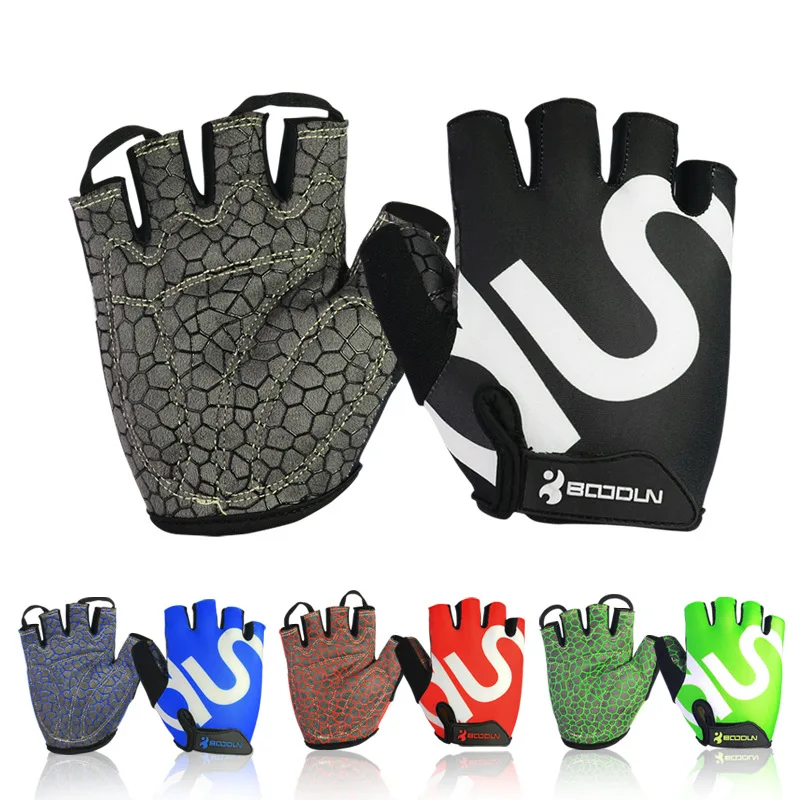 Велосипедные перчатки BOODUN Half finger Спорт на открытом воздухе Mtb дорога езда Bicycl гель Bicicleta