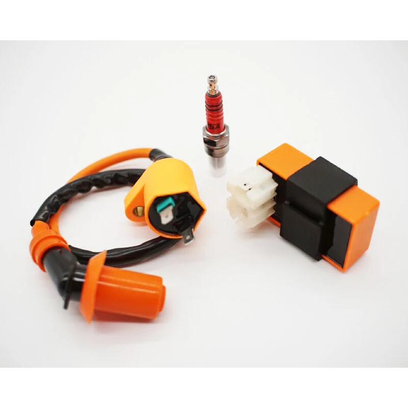 Motorcycle Ignition Set for GY6 50CC 125CC 150CC ATV Motorbike Racing Coil Moto Spark Plug Motor Scooter CDI Box Free Shipping | Автомобили