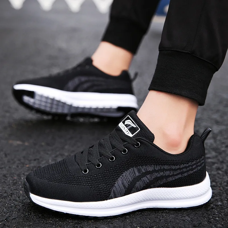 PINSV тканевые сетчатые мужские кроссовки дышащая мужская повседневная обувь