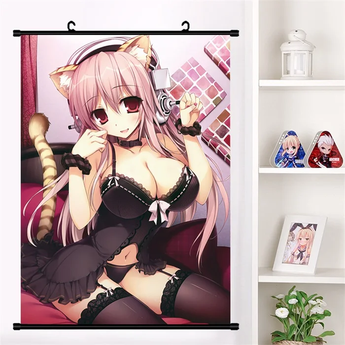 F Японское аниме SUPERSONICO Super Sonico сексуальный косплей настенный свиток Фреска плакат Настенные подвесные плакаты Otaku коллекция домашнего декора подарок - Цвет: F