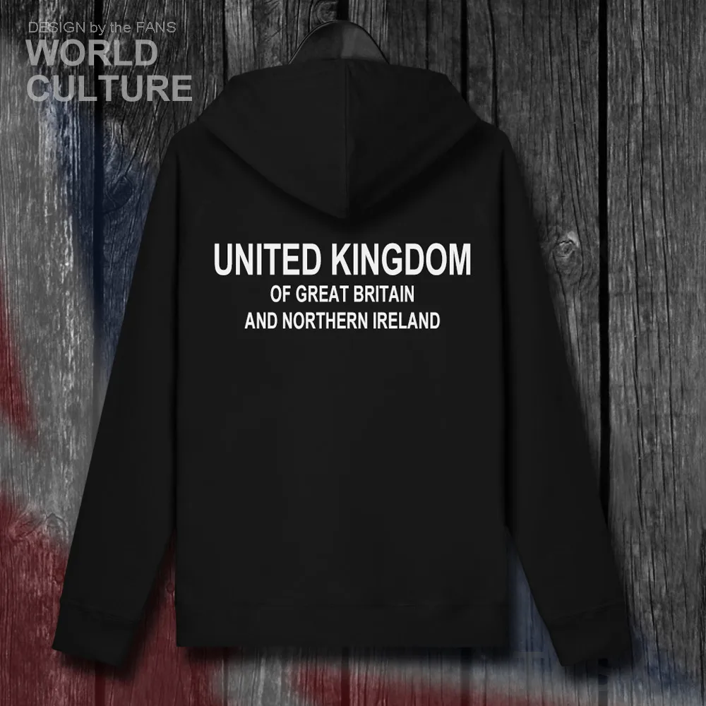 Мужская Флисовая Толстовка UK GBR зимняя кофта с капюшоном мужские куртки и нация