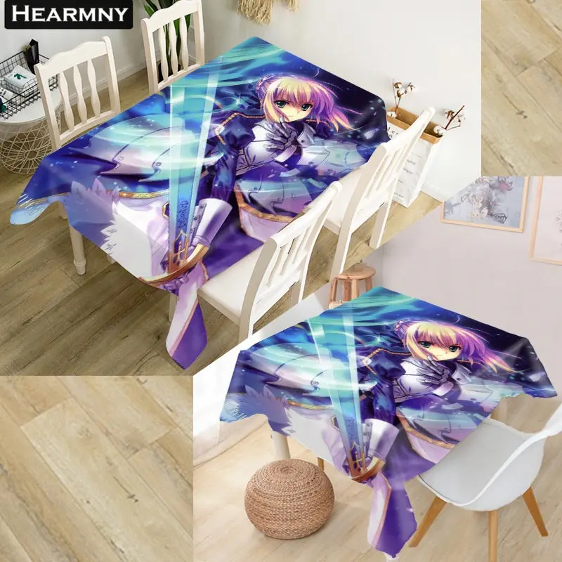 Fate Zero Saber скатерть из водонепроницаемой ткани Оксфорд квадратная/прямоугольная
