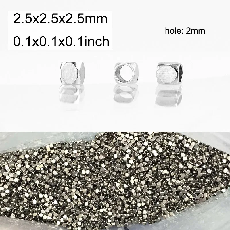 2 5x2 5 мм Квадратные бусины Risul для изготовления ювелирных изделий отверстие