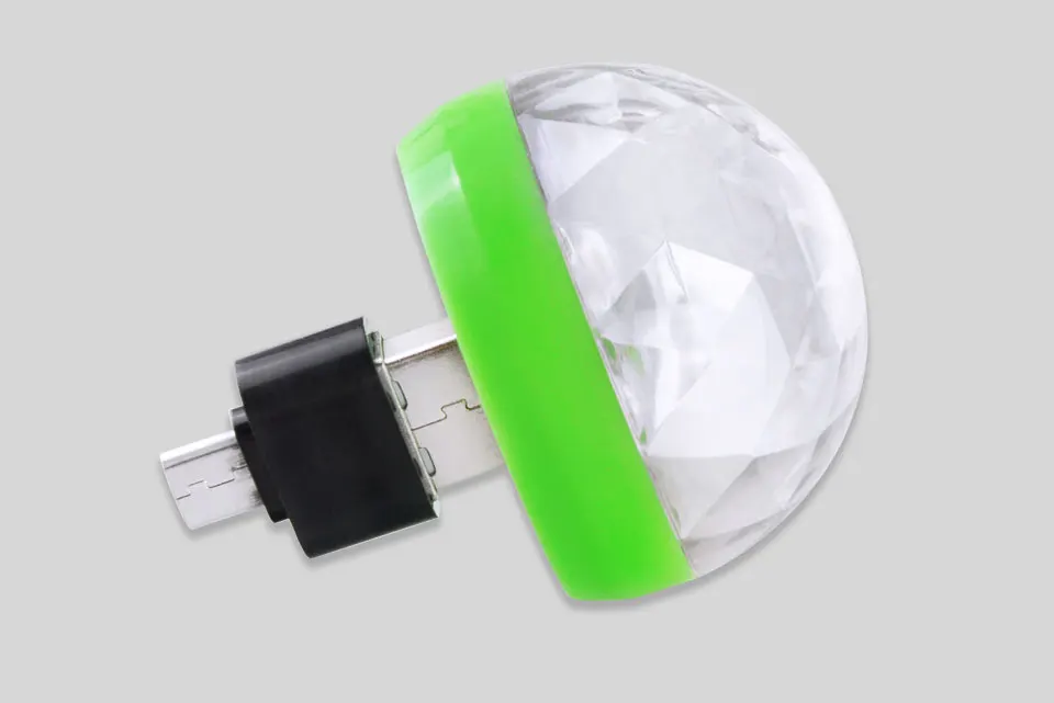 Foxanon мини USB светодиодный сценический Вечерние огни DC5V Портативный красочные кристалл магический шар лампа дома вечерние Караоке ДИСКО декоративный свет