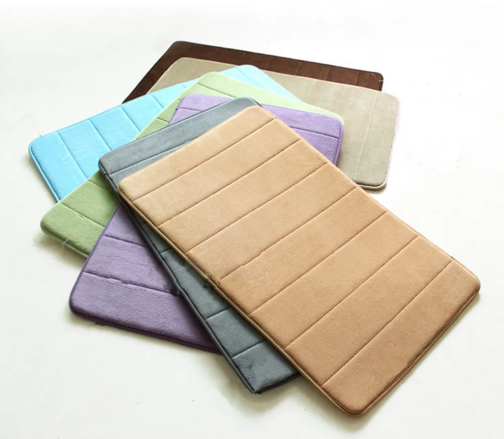 NiceRug Top Quality Memory Foam Water-absorbing Non-Slip Soft Striped Bath Mat Carpet Floor Mats Luxurious Ru | Дом и сад