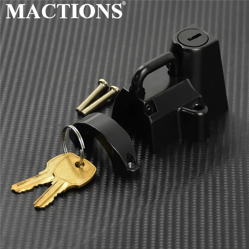 Motorcycle Universal Black Handlebar Shelf Bar Tube Helmet Lock Steel For Harley With 7/8&quot to 1-1/4&quot Tubing Bars | Автомобили и