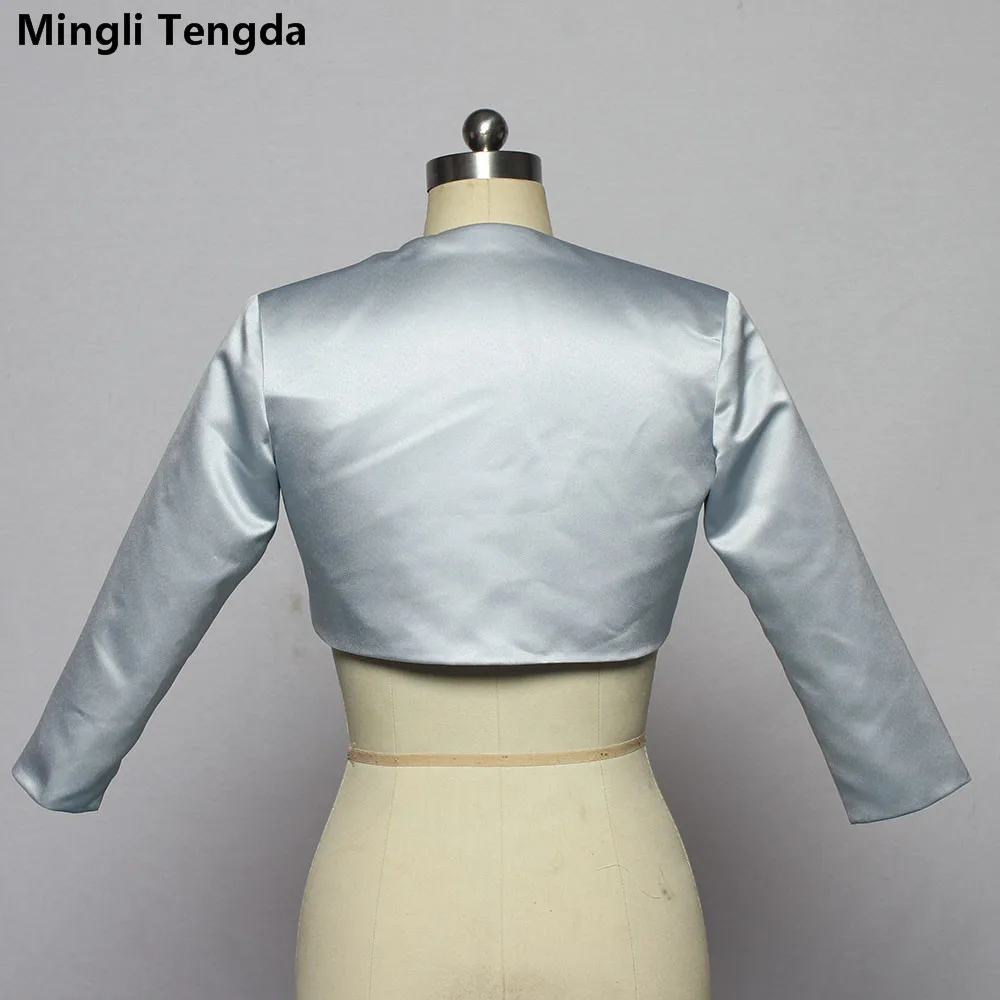 Mingli Tengda 3/4 рукав Свадебная накидка куртка Белый/Серый жакет свадебное пальто Обертывания женское платье Болеро Mariage Новинка