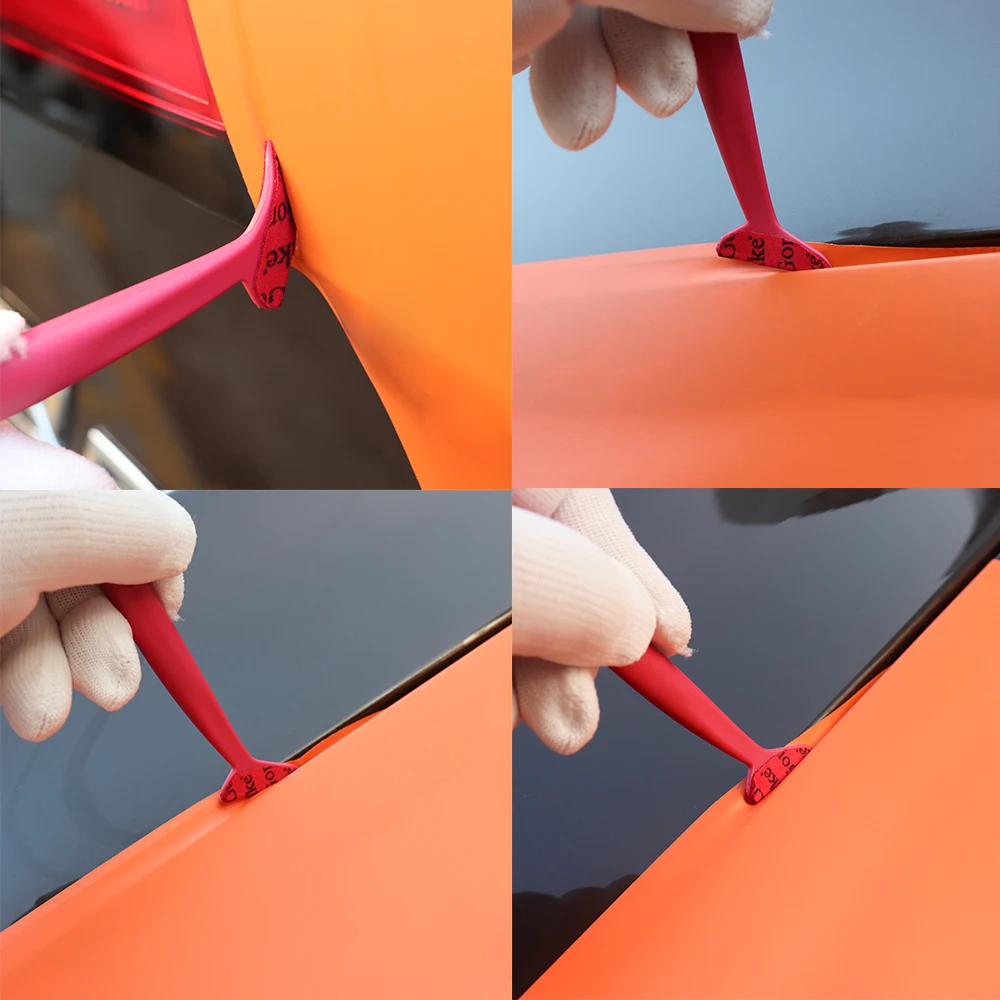 FOSHIO 5 шт. виниловая пленка для автомобиля углеродная угловая палочка скребок