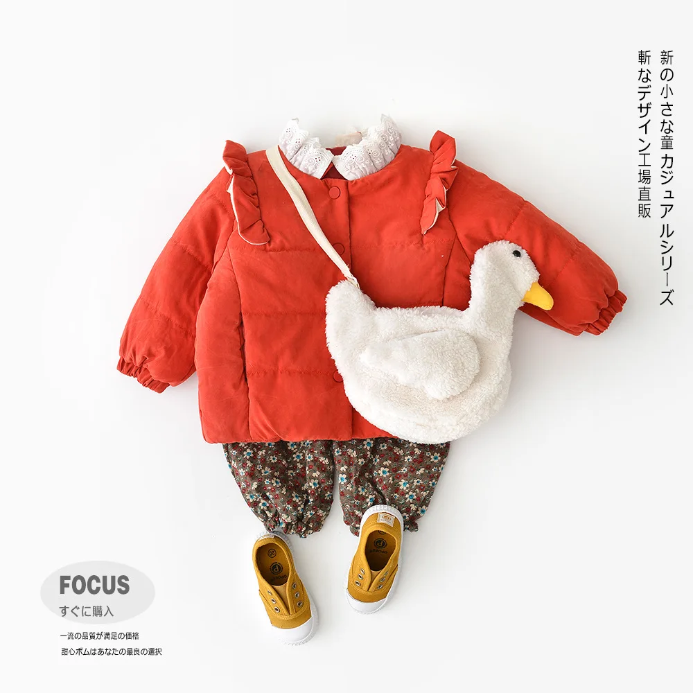 Пальто с хлопковой подкладкой для девочек Новинка зимы 2018 года теплая верхняя