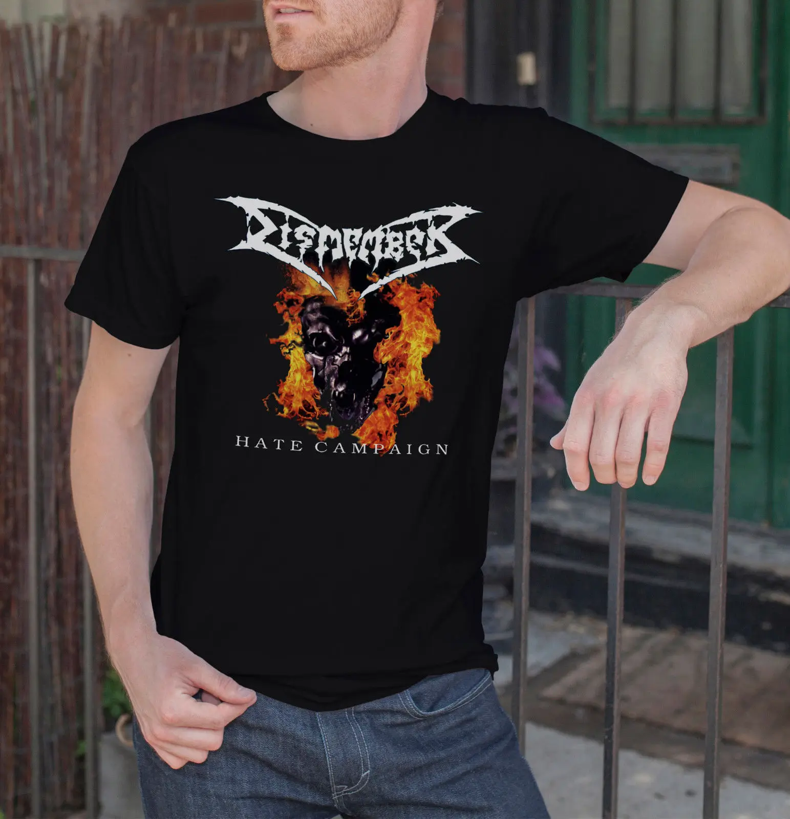Dismember Мужская Черная Футболка Death Metal Band Fan tee shirt Hate Campaign S 3XL 100% хлопок с коротким