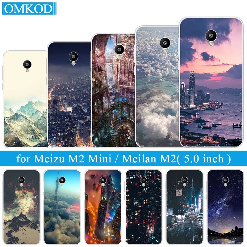 Для Meizu M2 Mini Чехлы 5 дюймов Ультратонкий чехол из ТПУ для задней панели телефона