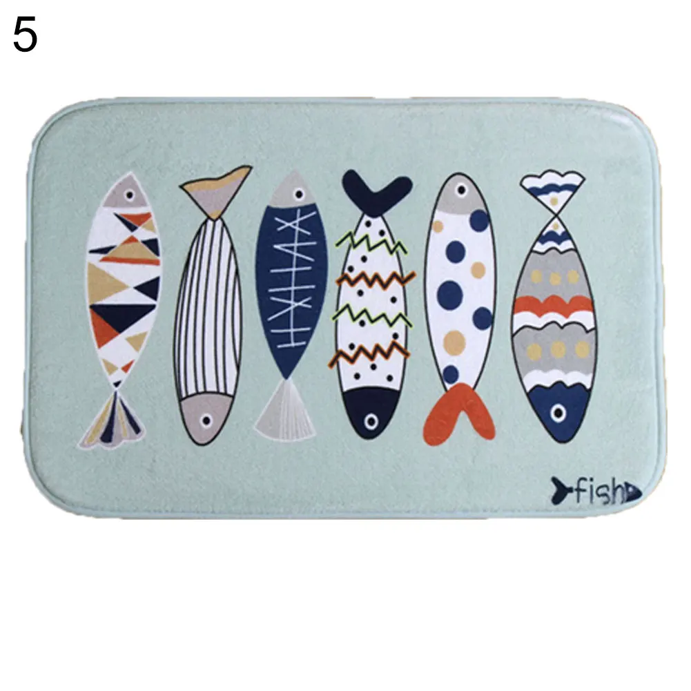 Напольный коврик с мультяшными животными и буквами нескользящий коралловый