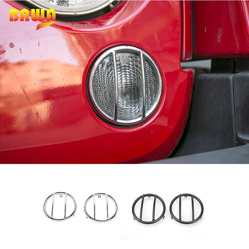 Крышка поворотного сигнала BAWA для Jeep Wrangler JK 2007 2017 металлическая внешняя