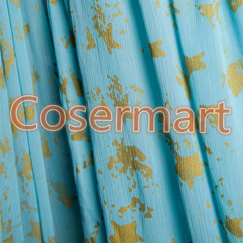 Длинное голубое платье Игра престолов Дейенерис Таргариен карнавальный костюм