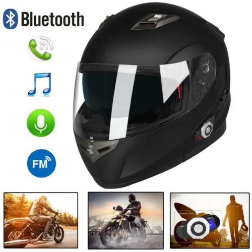 Беспроводной мотоциклетный шлем с Bluetooth BT внутренней связью|full face helmet|motorcycle full
