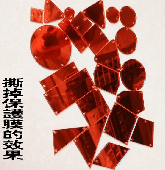 Сшить на красном акриловом зеркале DIY Ручное шитье акриловые зеркальные части