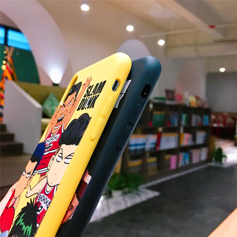 Japanese Cartoon Slamdunk Uniform Number Black Embossment Soft TPU Case For iPhone XS XR MAX 6 6S 7 8 Plus X |