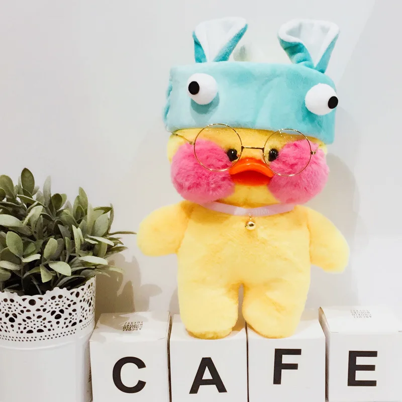 Kawaii LaLafanfan кафе утка плюшевая игрушка милая Желтая Утка Мягкая кукла животные куклы детские игрушки подарок на день рождения для детей