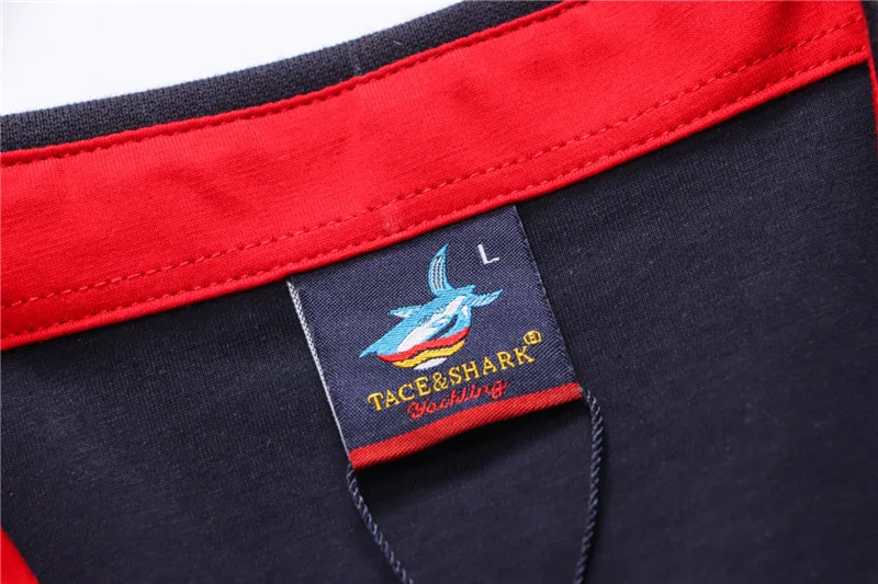 Мужская рубашка Поло, хлопок, Tace& shark, рубашка поло, новинка, Качественная мужская рубашка поло с вышивкой, модная мужская одежда