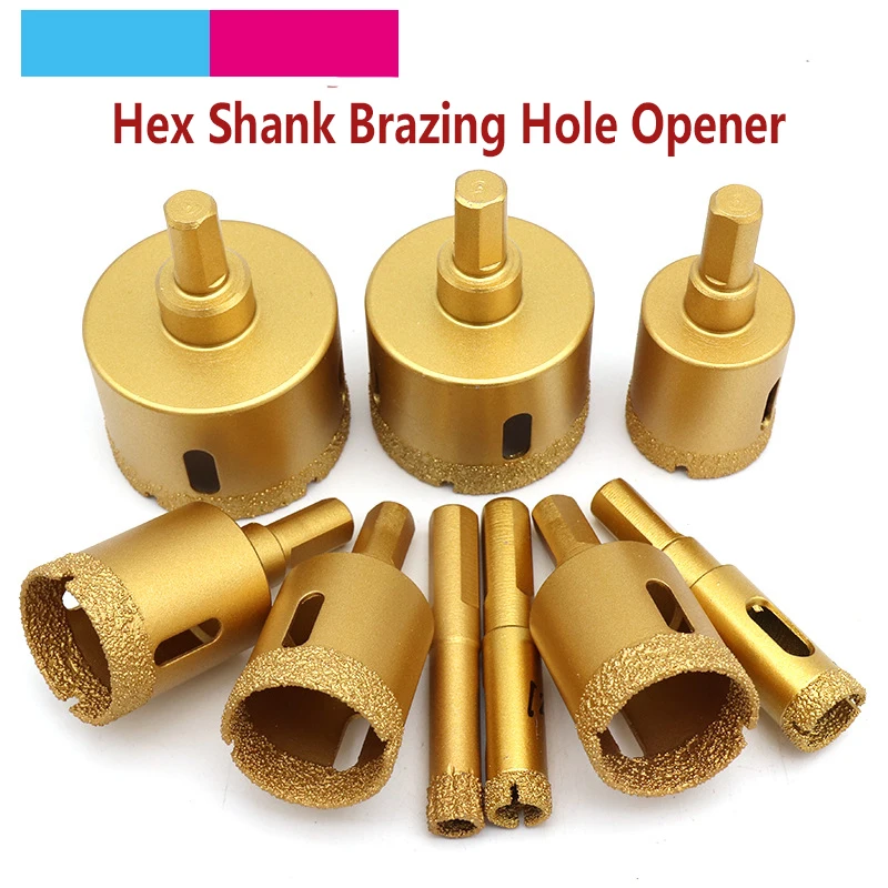 1 шт. шестигранный хвостовик пайки алмазное ядро сверло отверстие открывалка 6 50