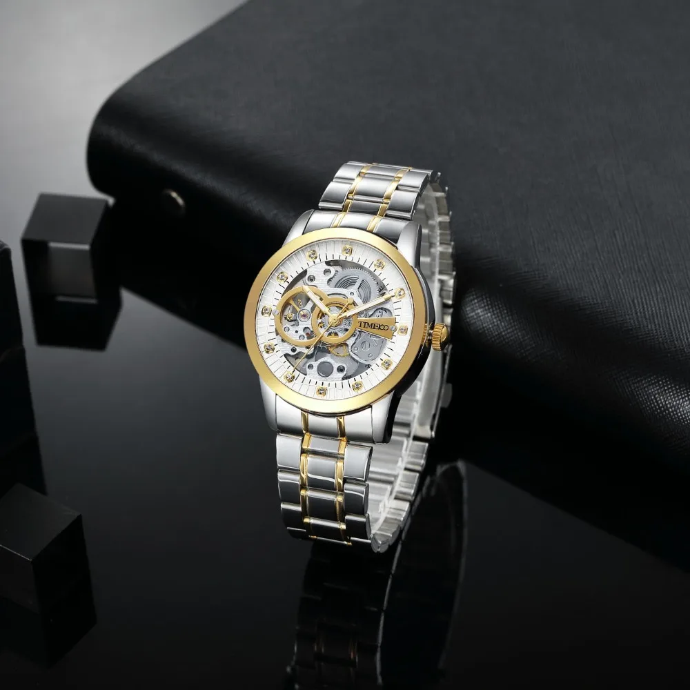TIME100 Модный мужские Механические часы с Автоподзаводом ажурное Пространство