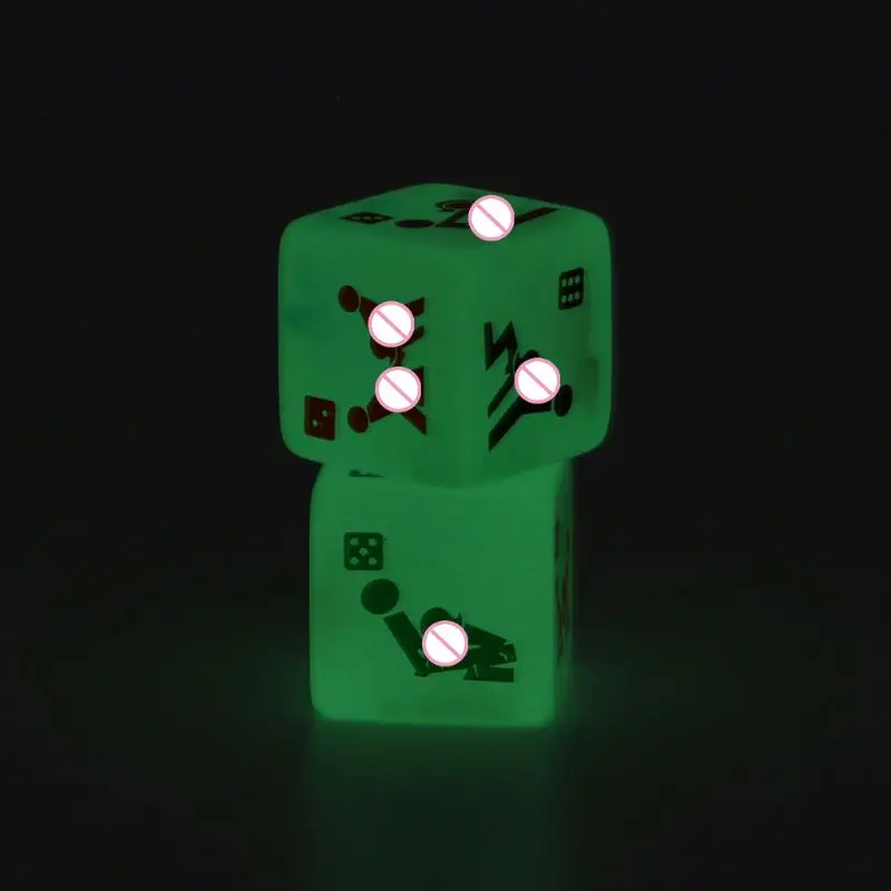2 шт. 25 мм фосфоресцирующий кубик в кости для взрослых игра любовь секс ночной бар