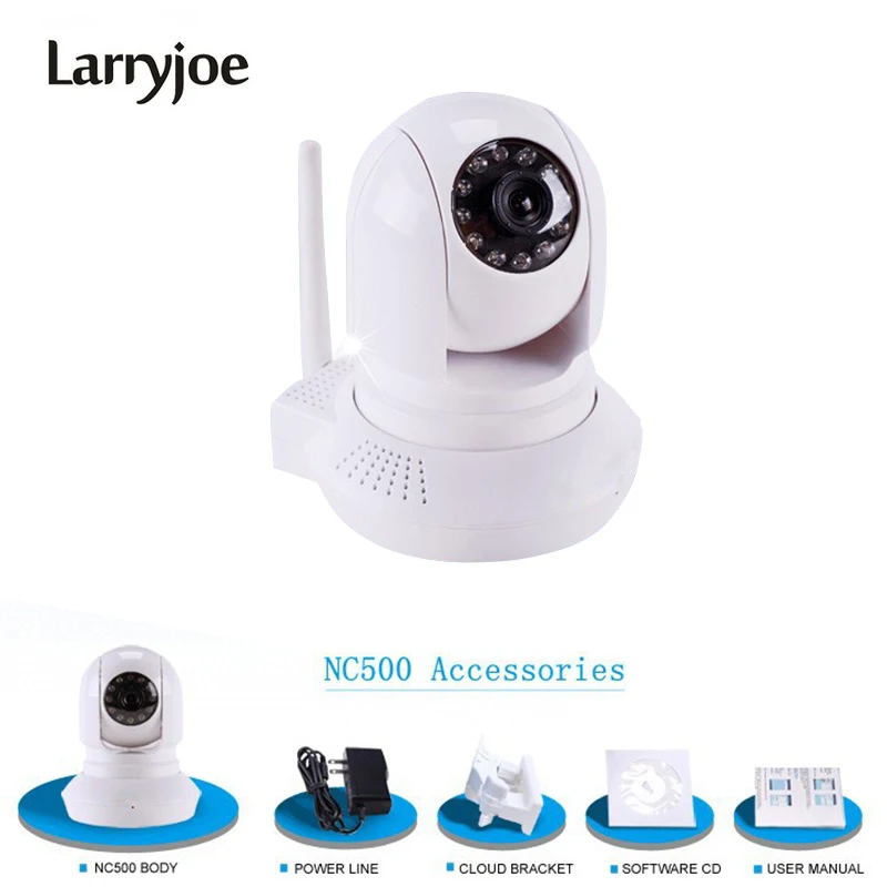 Larryjoe Upgrade Onvif 720P HD Wifi 1 мегапиксельная P2P PTZ IP камера видеонаблюдения H.264 SD карта