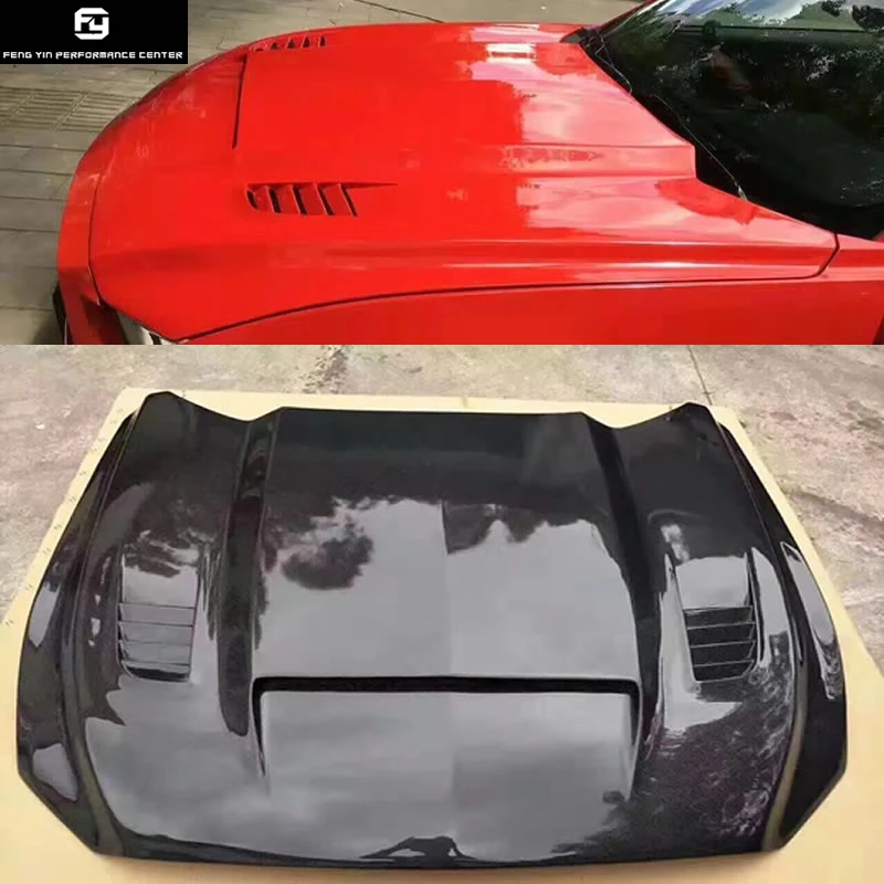 Crbon волокно FRP Неокрашенный капот двигателя крышка двигателя для Ford Mustang автомобильный комплект кузова 15-17
