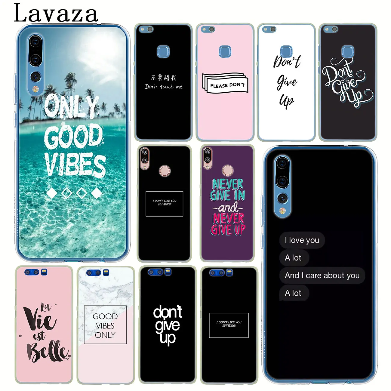 Lavaza пословица фраза девиз Good Vibes Только любовь чехол для Huawei P30 Pro P20 P10 P9 Plus P8 Lite Mini