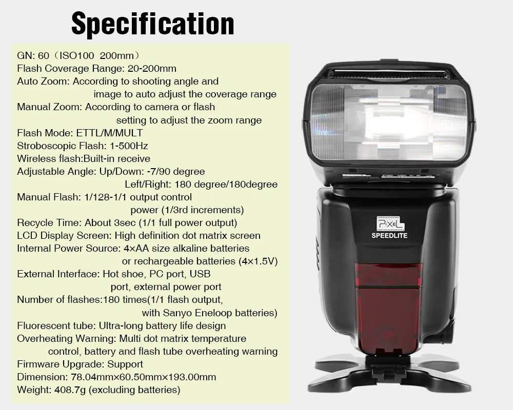 Pixel M8 универсальная вспышка Speedlite 2,4G Беспроводная передача с King Pro ресивер для Canon Nikon sony VS YN560 III JY680A